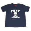 FDNY w/Shield Full Chest Navy Kids Tee