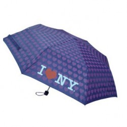 Purple I Love NY Umbrella with Hearts