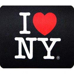 I Love NY Black Mouse Pad