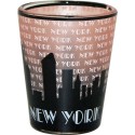 NYC "Grey Skyline" Pink Shaded Shot Glass