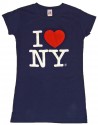Navy I Love NY Fitted Tee Shirt