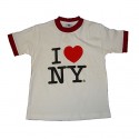 I Love NY White Ringer Kids T-Shirt