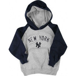 Yankees Boys Grey/Navy Hooded Sweatshirt