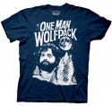1 Man Wolf Pack Navy Adult T-Shirt