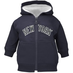 Yankees Navy Youth "Road" Full-Zip Hooded Sweatshirt