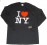 I Love NY Long Sleeve Shirt in Black