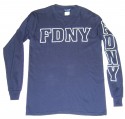 FDNY Outline Navy LS Tee