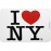 I Love NY White Mouse Pad