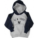 Yankees Boys Grey/Navy Hooded Sweatshirt
