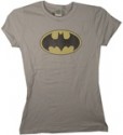 Batman Light Gray Ladies Fitted Tee