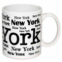 New York Allover White/Black 11 oz Mug