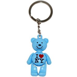 I Love NY Blue Bear Keyring