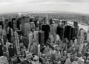Midtown Panorama BW Photo Magnet