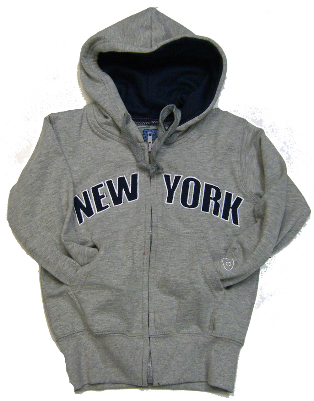 New York Kids Sweatshirt - Grey Zipper Hoodie