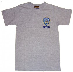NYPD Embroidered Patch Ash Tee