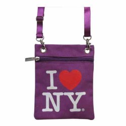 Purple I love NY Neck Wallet