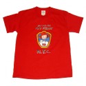 Fire Fighter Cartoon Red Kids Tee