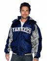 NY Yankees  Heavy Hooded Winter Jacket Front View