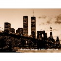 Brooklyn Bridge Night Photo Magnet