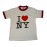 I Love NY White Ringer Kids T-Shirt