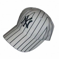NY Yankees Newborn White Pinstripe Cap