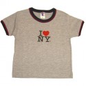 I Love NY Ash Ringer Baby Tee