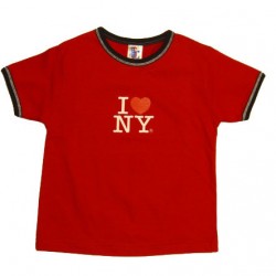 I Love NY Red Ringer Baby Tee