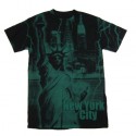 Green Liberty with NYC Backdrop T- Shirt