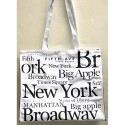 NYC Black Letters PVC Hand Bag