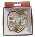 NYC Icons Big Apple Gold Foil Ornament