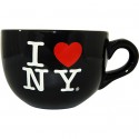 I Love NY Black Soup Mug