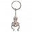 I Love NY Metal Skeleton Keyring