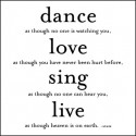Dance, Love, Sing Quotable Card