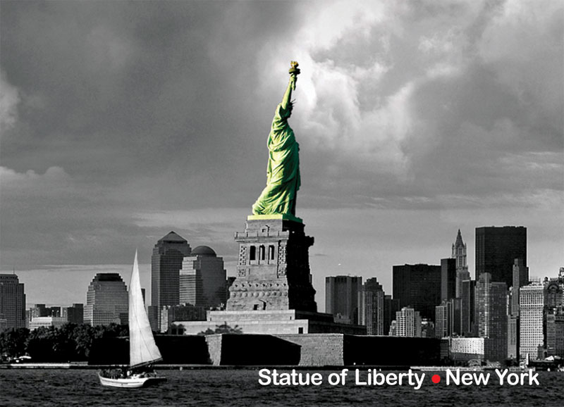 Statue Of Liberty Black And White