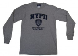 NYPD Full Chest Ash LS Tee