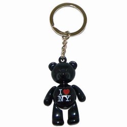 I Love NY Black Bear Keyring