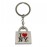 I Love NY Shopping Bag Metal Keyring