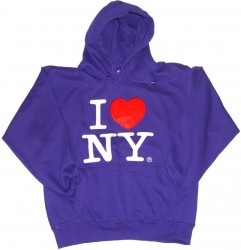 I Love NY Purple Embroidered Sweatshirt