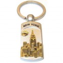 Manhattan Skyline Pewter Keyring