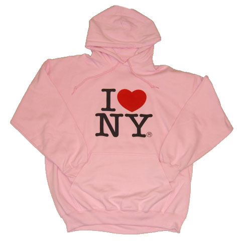 I Love NY Pink Hooded Sweatshirt