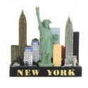 New York Skyline w/ Statue of Liberty Magnet