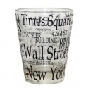 NYC "Black Letters" Clear Shot Glass