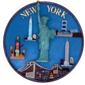 NYC Icons Round Magnet