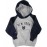 Yankees Boys Grey/Navy Hooded Sweatshirt