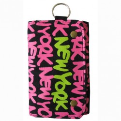 Neon Pink New York Wallet