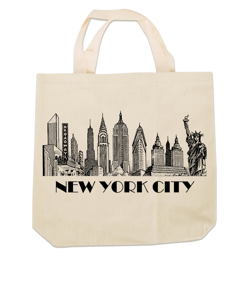 skyline canvas grocery bolsa