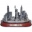NY Skyline 7" Pewter Statue w/Wood Base