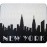 NYC "Grey Skyline" Mouse Pad