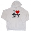 I Love NY White Hooded Sweatshirt