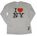 I Love NY Long Sleeve Shirt in Grey